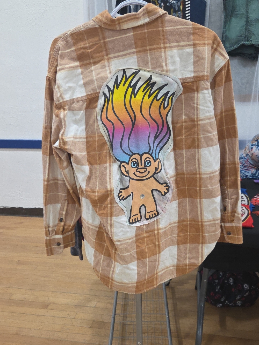 Troll doll flannel